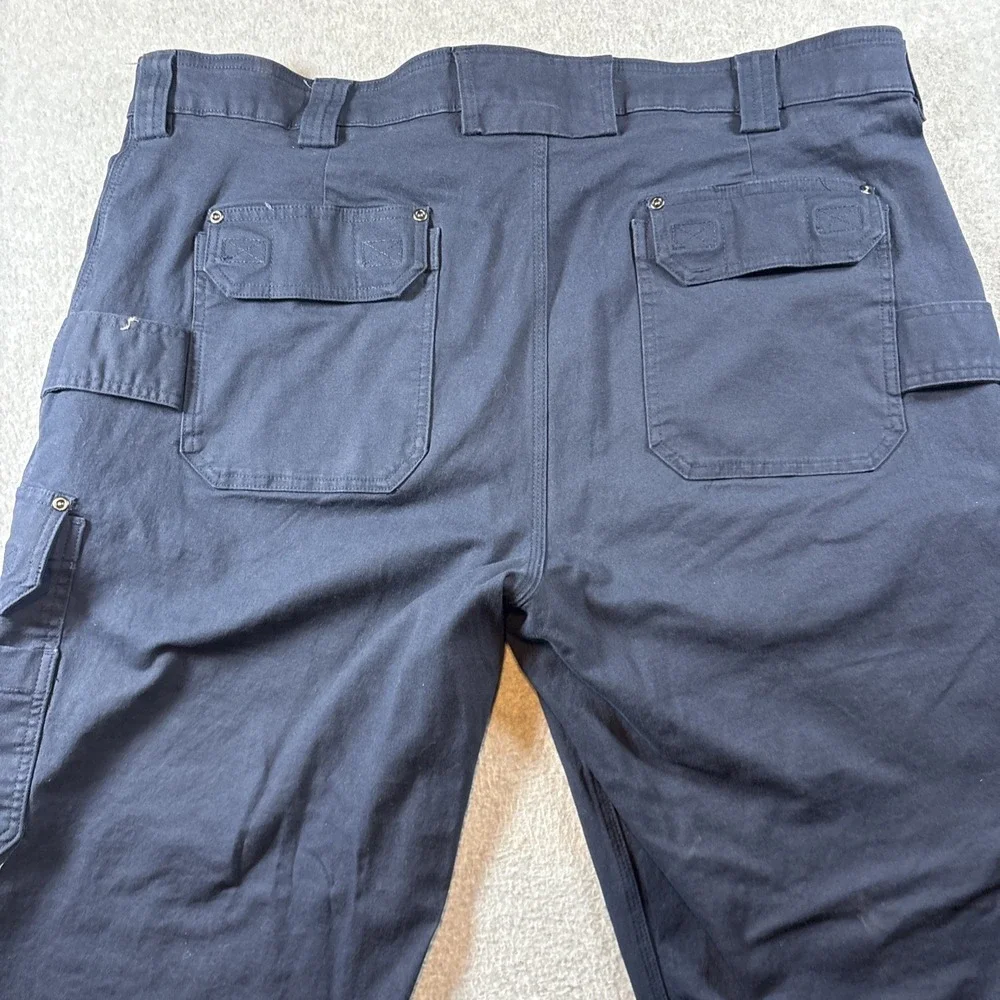 Duluth Trading Fire Flex Hose Navy Blue Cargo Men's 42x30 Canvas Pants Work